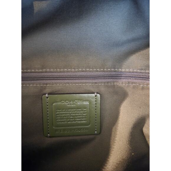 COACH Bag 30550 Backpack Pebbled Leather Medium Women's - Rare Green Authentic - Picture 11 of 16